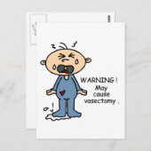 血管切除術ベビーを引き起こす可能性がある ポストカード (正面/裏面)