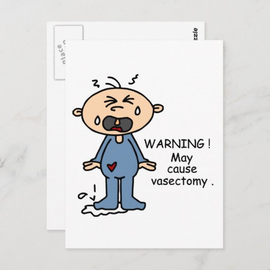 血管切除術ベビーを引き起こす可能性がある ポストカード (正面/裏面)