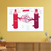 血管図動脈血管毛細血管 キャンバスプリント (インサイチュ (リビング))