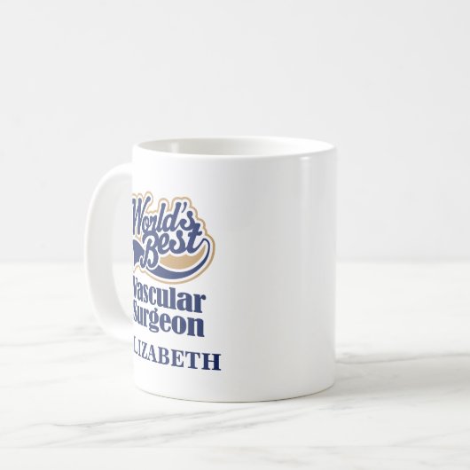 血管外科医のパーソナライズなマグのギフト コーヒーマグカップ (正面左)