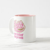 血管外科医のピンクのギフト ツートーンマグカップ (正面左)