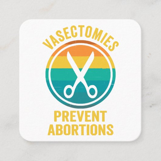 血管拡張で中絶権を阻止 スクエア名刺 (正面)