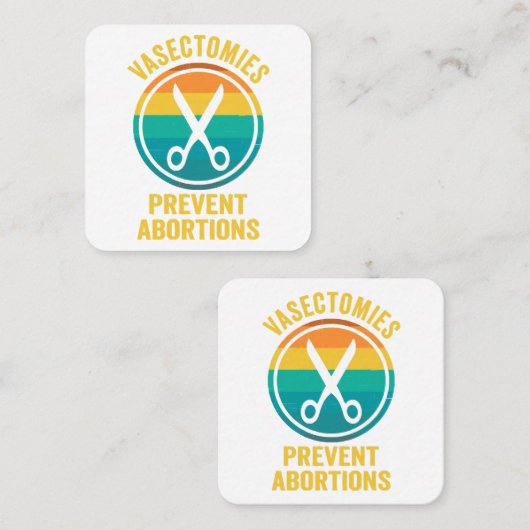 血管拡張で中絶権を阻止 スクエア名刺 (正面/裏面)