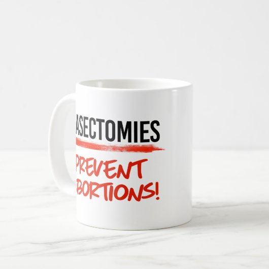 血管拡張は中絶を防ぐ コーヒーマグカップ (正面左)