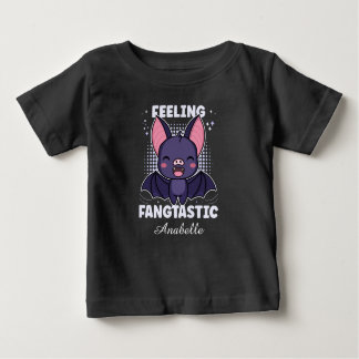 血管腫感じ症 |かわいいヴァンパイアこうもり – 黒 ベビーTシャツ