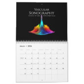 血管造影カラフル超音波波 カレンダー (3月 2026)