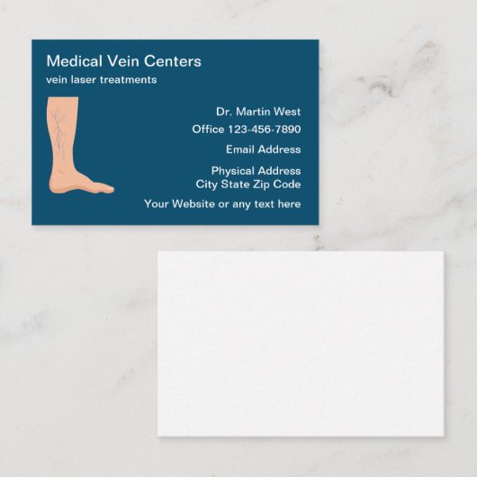 血管静脈トリートメント医療用名刺 名刺 (正面/裏面)
