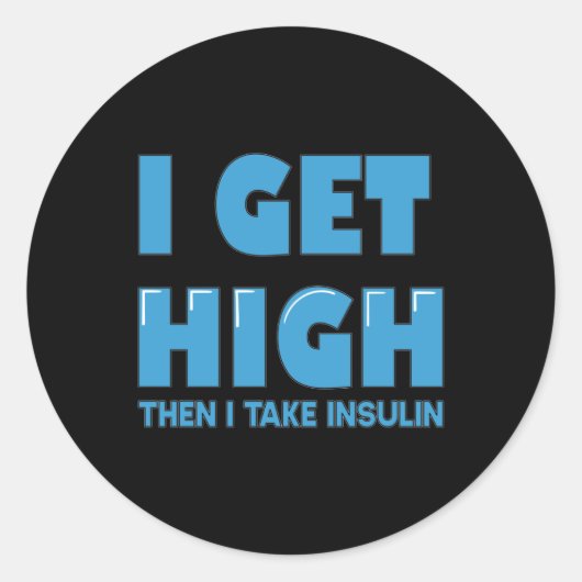 血糖の糖尿病ジョーク ラウンドシール (正面)