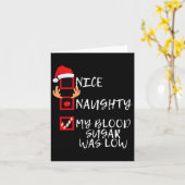 血糖値が低かったので許してよ クリスマス カード (黄色い花)