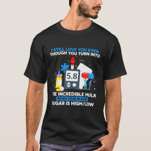 血糖値が高い場合 低血糖 糖尿病の認識 Tシャツ