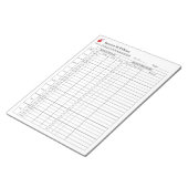 血糖値と血圧トラッカーパーソナライズ ノートパッド (アングル)