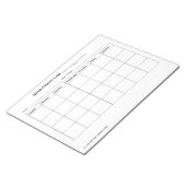 血糖値ログノートパッド - 月間カレンダー形式 ノートパッド (アングル)