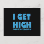 血糖糖尿病のジョーク ポストカード (正面)