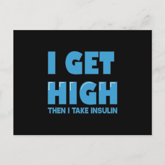 血糖糖尿病のジョーク ポストカード (正面)