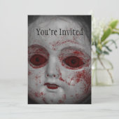 血紅の目をした青白い肌の人形 招待状 (スタンド正面)