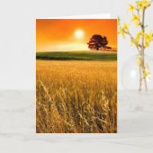 血赤い日没 カード (黄色い花)