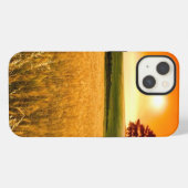 血赤い日没 iPhoneケース (裏面横)