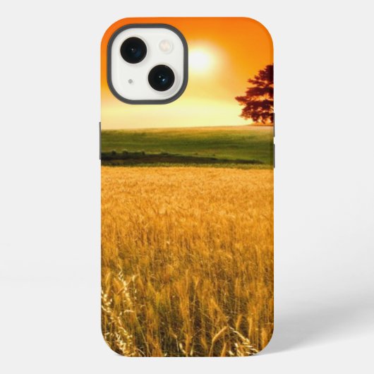 血赤い日没 iPhoneケース (裏面)