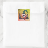 血走不気味ったカボチャ スクエアシール (バッグ)