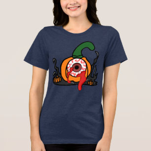 血走不気味ったカボチャ トライブレンドTシャツ