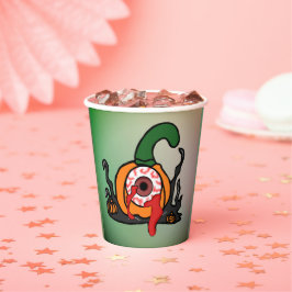 血走不気味ったカボチャ 紙コップ