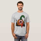 血走不気味ったカボチャ Tシャツ (正面フル)