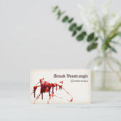 血(ばちゃばちゃ)跳ねるホラー 名刺 (スタンド正面)