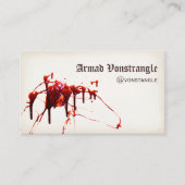 血(ばちゃばちゃ)跳ねるホラー 名刺 (正面)