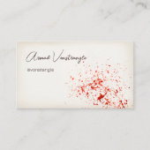 血（ばちゃばちゃ）跳ねるホラー 名刺 (正面)