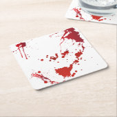 血 スクエアペーパーコースター (アングル)