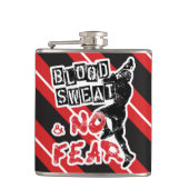 血、汗と恐怖なし、ラクロススキットル フラスク (正面)