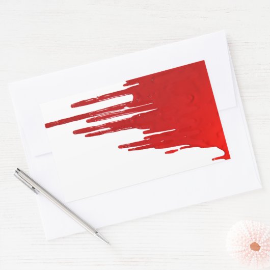 血 長方形シール (封筒)