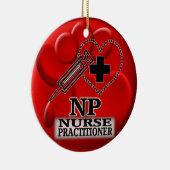 血NPのクリスマスのオーナメント-ナースの従業者 セラミックオーナメント (右)