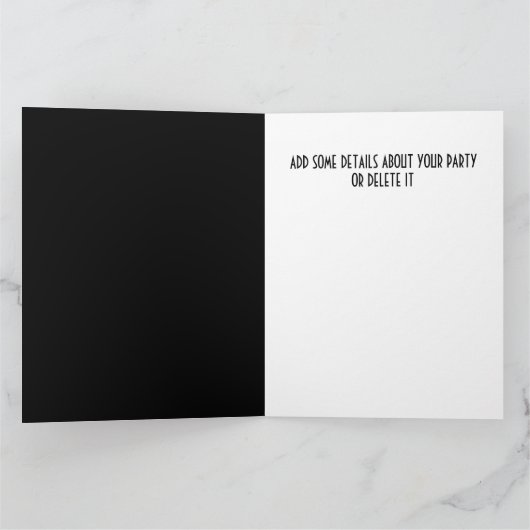 血WhoDunItエスケープルーム招待状はがき カード (内部)