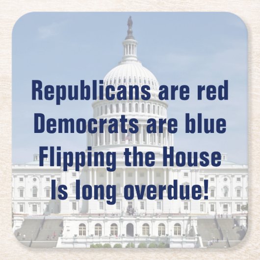 衆議院を動かす スクエアペーパーコースター (正面)