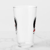 行おもしろいくぞ！古い英語シェプドッグを歩く（グレー1） タンブラーグラス (右)