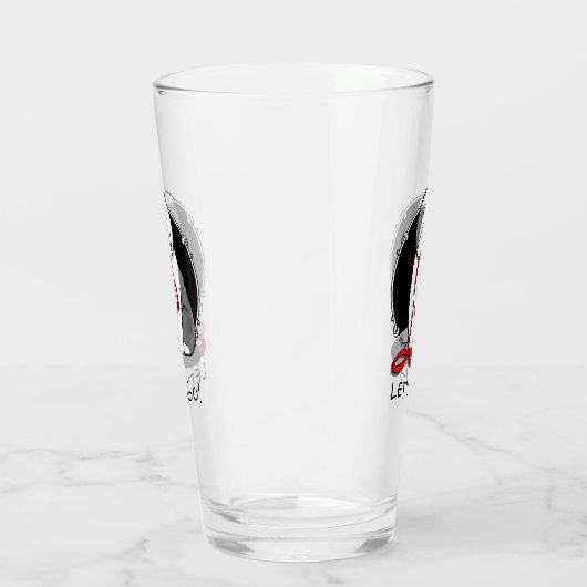 行おもしろいくぞ！古い英語シェプドッグを歩く（グレー1） タンブラーグラス (右)