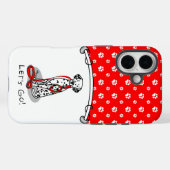 行おもしろいくぞ！歩くダルマチアン犬（黒1） Case-Mate iPhoneケース (裏面 (横))