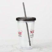 行おもしろいこ読こ遠くに+作家警告ズ アクリルタンブラー (左)