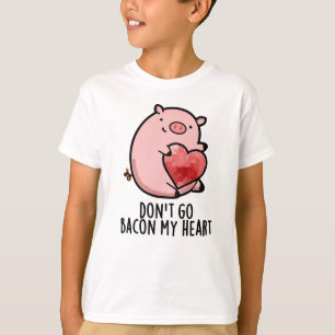 行かないでベーコンマイハートおもしろいピグパン Tシャツ