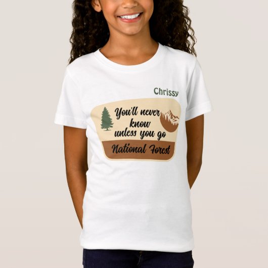「行かないと分からない」カスタムガール Tシャツ (正面)