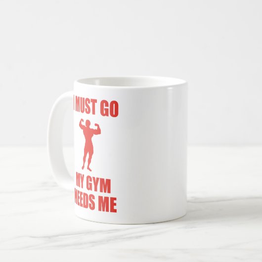 行かなきゃ。私のジムは私が必要だ。コーヒーマグ コーヒーマグカップ (正面左)