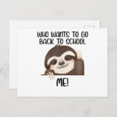 行きたいスロース新学期 ポストカード (正面/裏面)