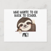 行きたいスロース新学期 ポストカード (正面)