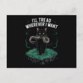 行きたい所へ足を踏み入おもしろいれる猫好き ポストカード (正面)