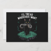 行きたい所へ足を踏み入おもしろいれる猫好き 招待状 (正面)