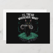 行きたい所へ足を踏み入おもしろいれる猫好き 招待状 (正面/裏面)