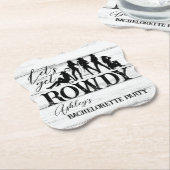 行きたくなる女性のカーボーイバチェロレッテ ペーパーコースター (アングル)