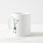 行きます年長のオスのゴルファー祖父は行きます コーヒーマグカップ (正面左)