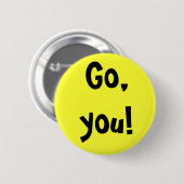 "行きます、!" ボタン 缶バッジ (正面&裏面)